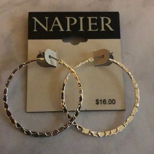 Napier detailed hoop earrings
